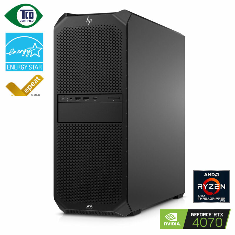 PC Workstation Z6 G5 A Tour, AMD Ryzen Threadripper PRO 7995WX, 128 Go, 1 To SSD, 1 To SSD, RTX 4070