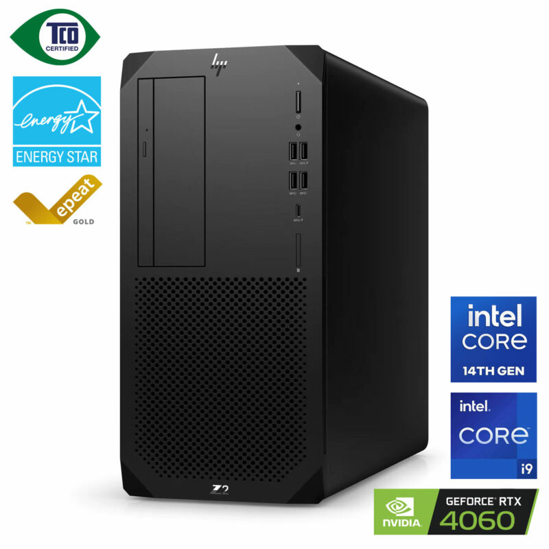 PC Workstation Z2 G9 Tour, Intel i9 14900K, 64 Go, 512 Go SSD, 1 To SSD, HP Geforce RTX 4060