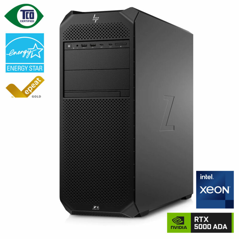 PC Workstation HP Z6 G5 Tour, Windows 11 Professionnel, Intel® Xeon® w5-3435X, 128 Go, 512Go SSD, 2 To SSD, 8 To HDD, RTX 5000 Ada
