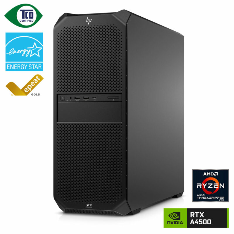 PC Workstation Z6 G5 A Tour, AMD Ryzen Threadripper PRO 7985WX, 128 Go, 1 To SSD, 1 To SSD, RTX A4500