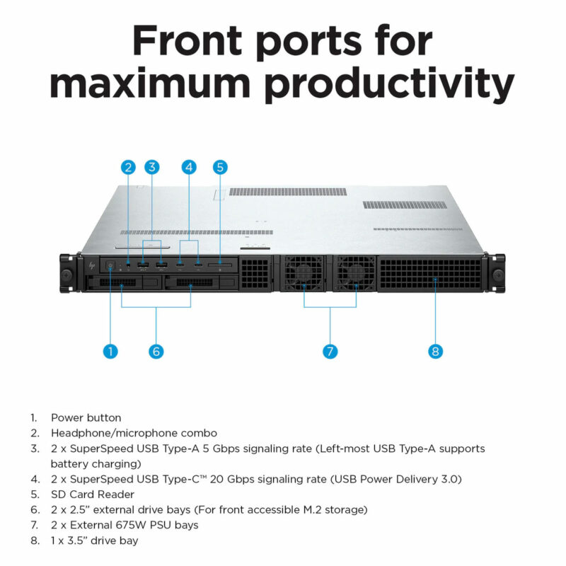 PC Workstation HP Z4 Rack G5, Windows 11 Professionnel, Intel® Xeon® w5-2465X, 64 Go, 2x 2 To Z Turbo SSD, RTX A4000 – Image 3