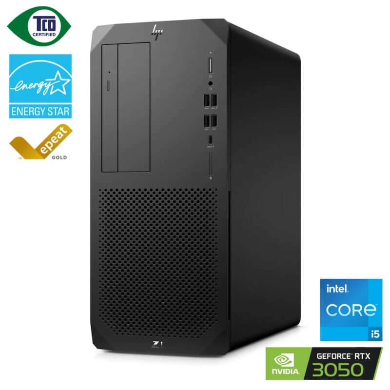 PC Workstation Z1 G9 Tour, Intel i5 14500, 16 Go, 512 Go SSD, 1 To HDD, HP Geforce RTX 3050
