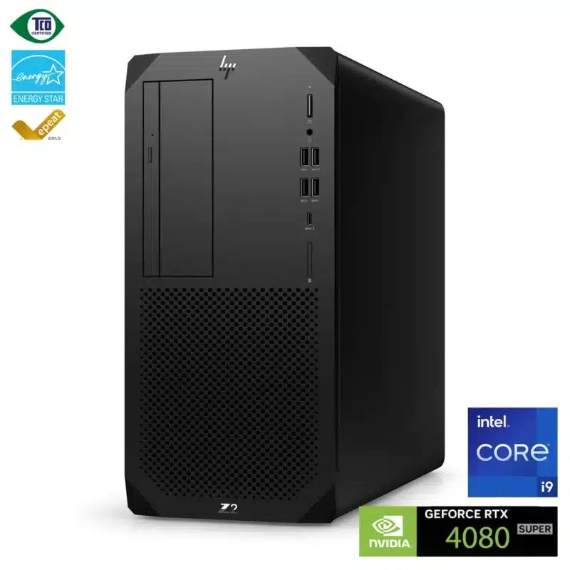 PC Workstation HP Z2 G9 Tour, Intel i9 14900K, 64 Go, 512 Go SSD, 2 To SATA, HP Geforce RTX 4080 Super