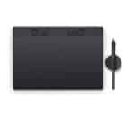 Tablette graphique noire avec stylet.