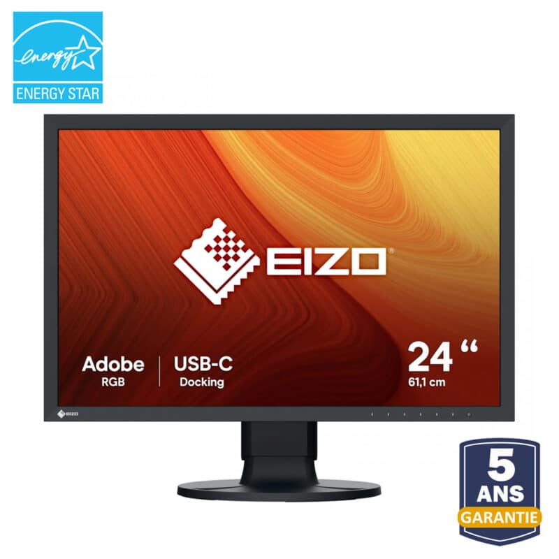 Moniteur EIZO 24 pouces avec USB-C et Adobe RGB.