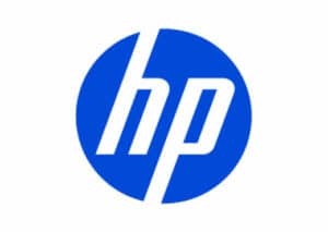 Logo bleu et blanc de HP