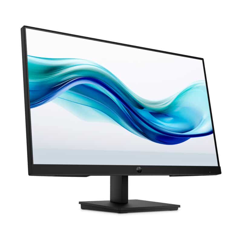 Écran d'ordinateur moderne avec vague bleue