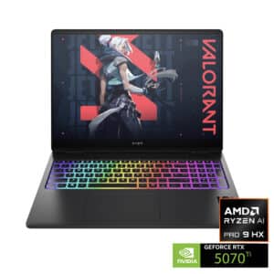 Ordinateur portable Omen avec clavier rétroéclairé RGB.
