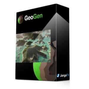 Boîte du logiciel GeoGen par JangaFX