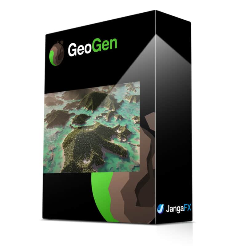 Boîte du logiciel GeoGen par JangaFX